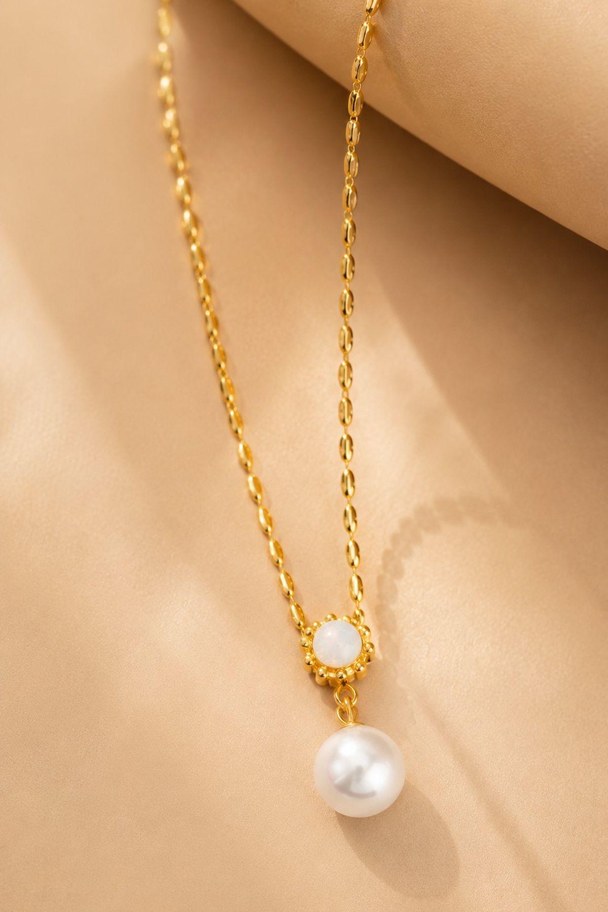 Elegant Luxury Single Pearl Pendant Necklace for Women 994399670416 - 7 Days / Gold - COCOMELODY